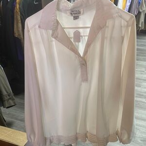 Nicole Cream Sheer Blouse